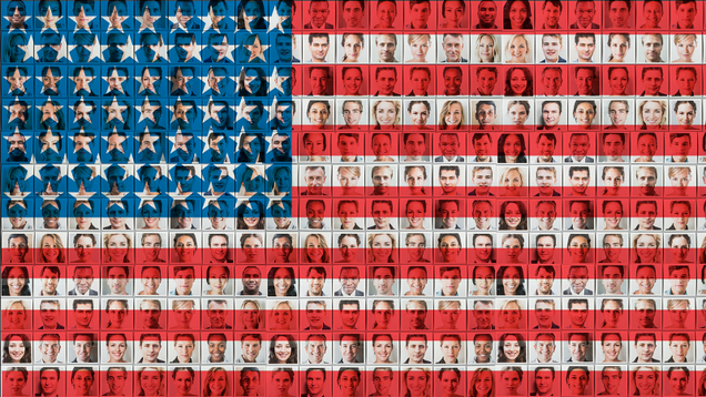 Illustration for article titled Beautiful! These Photos Of Diverse People Can Be Turned Into A Mosaic Of The American Flag Or Any Number Of Images